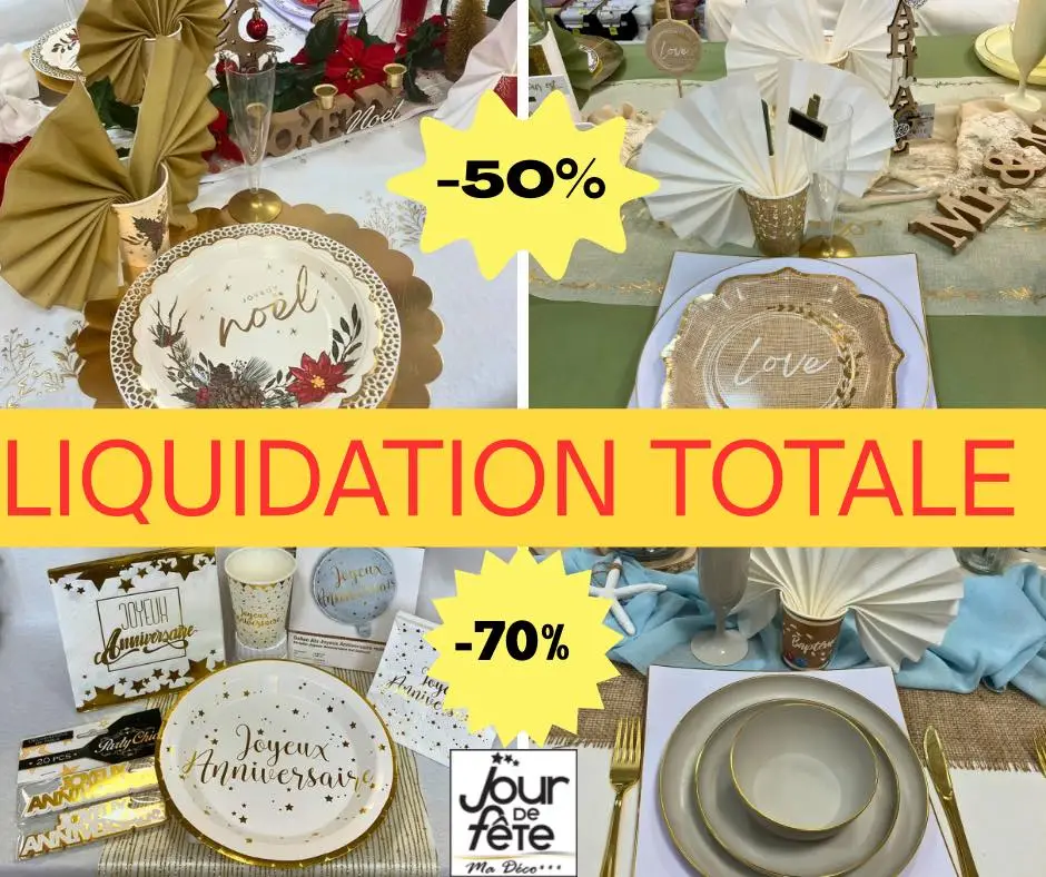 🚨 Liquidation totale avant fermeture chez Jour de Fête ma Déco ! 🎉